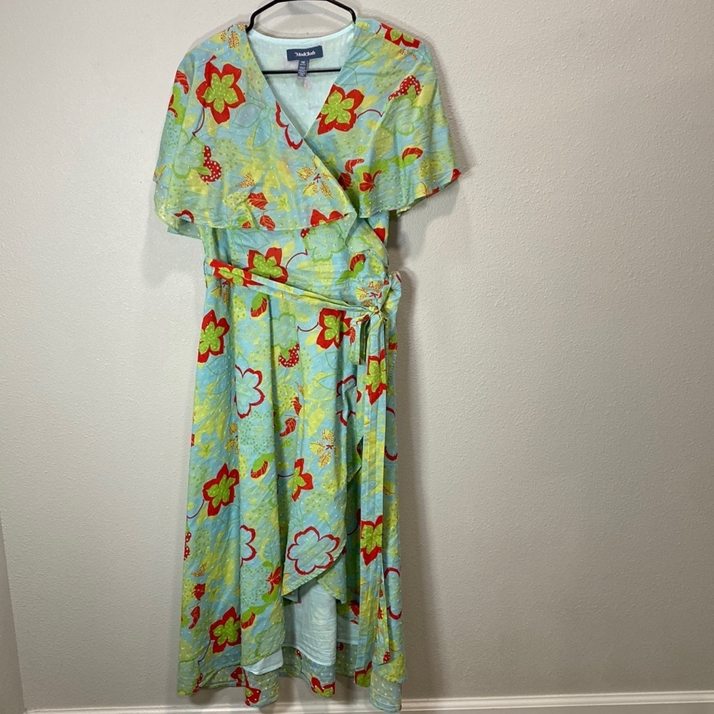 Mod Cloth Lift Your Wings wrap dress floral‎